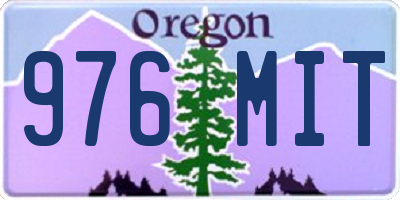 OR license plate 976MIT