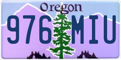 OR license plate 976MIU