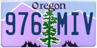 OR license plate 976MIV