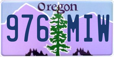 OR license plate 976MIW
