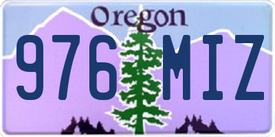 OR license plate 976MIZ