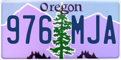 OR license plate 976MJA