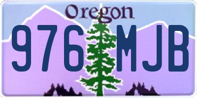 OR license plate 976MJB