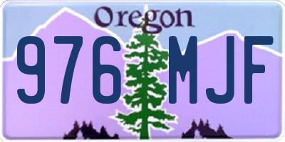 OR license plate 976MJF