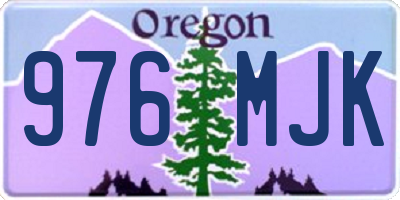 OR license plate 976MJK