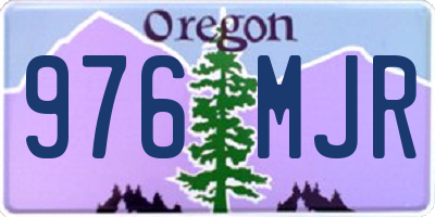 OR license plate 976MJR