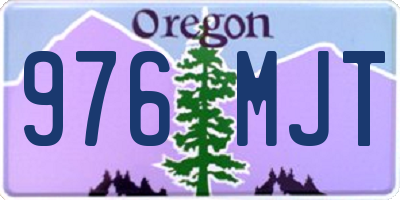 OR license plate 976MJT
