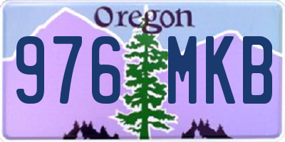 OR license plate 976MKB