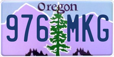 OR license plate 976MKG