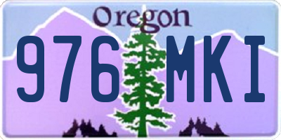 OR license plate 976MKI