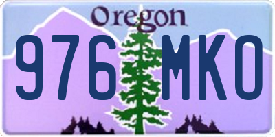 OR license plate 976MKO