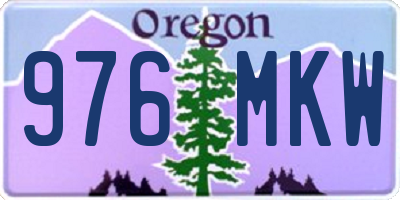 OR license plate 976MKW