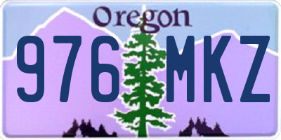 OR license plate 976MKZ