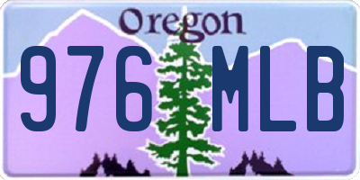 OR license plate 976MLB