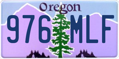 OR license plate 976MLF