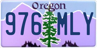 OR license plate 976MLY