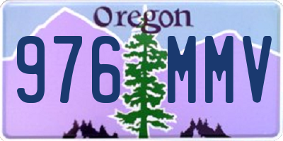 OR license plate 976MMV