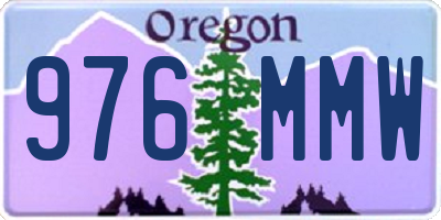 OR license plate 976MMW