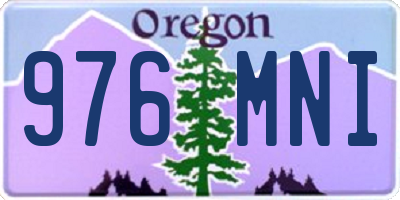 OR license plate 976MNI