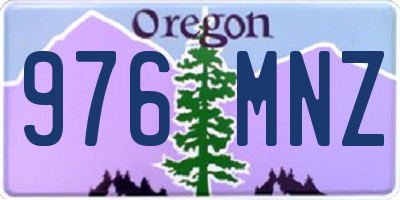 OR license plate 976MNZ