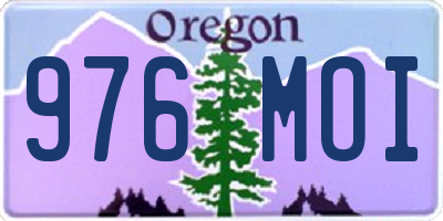 OR license plate 976MOI