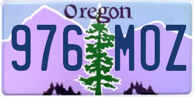 OR license plate 976MOZ