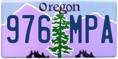 OR license plate 976MPA