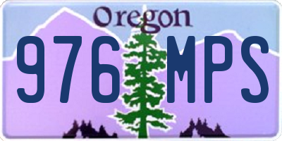 OR license plate 976MPS