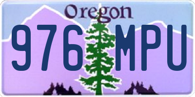 OR license plate 976MPU