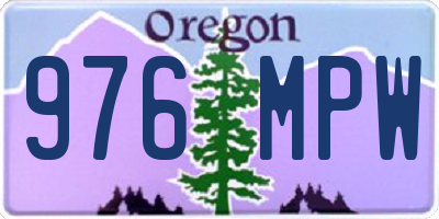 OR license plate 976MPW