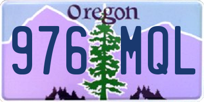 OR license plate 976MQL