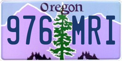 OR license plate 976MRI