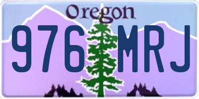 OR license plate 976MRJ