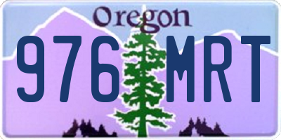 OR license plate 976MRT