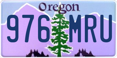 OR license plate 976MRU