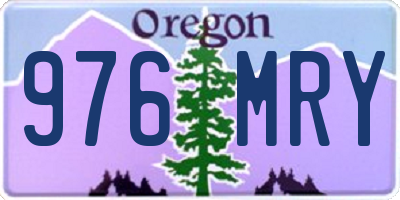 OR license plate 976MRY