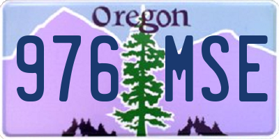 OR license plate 976MSE