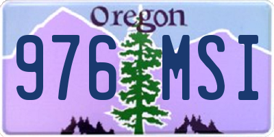 OR license plate 976MSI