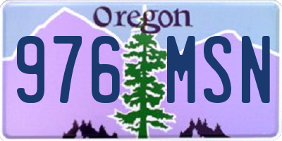 OR license plate 976MSN