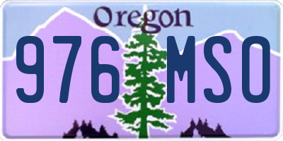 OR license plate 976MSO