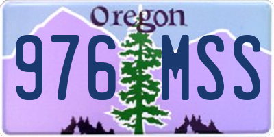 OR license plate 976MSS
