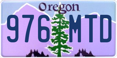 OR license plate 976MTD