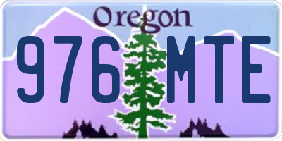 OR license plate 976MTE