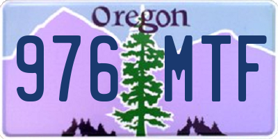 OR license plate 976MTF