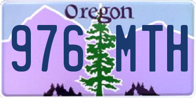 OR license plate 976MTH