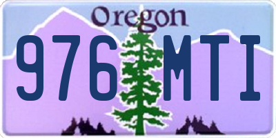 OR license plate 976MTI