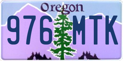 OR license plate 976MTK