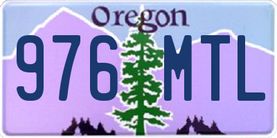 OR license plate 976MTL