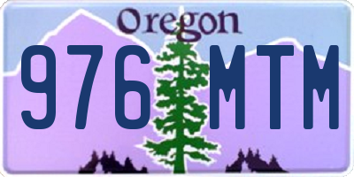 OR license plate 976MTM