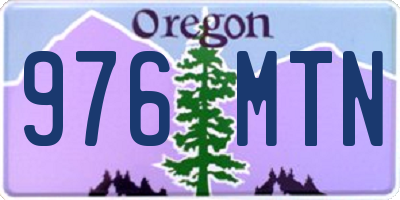 OR license plate 976MTN